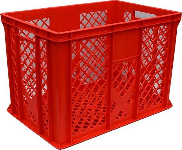 Artech Pojemnik transportowy EURO 410, dno i ścianki ażurowe, wym. 600 x 400 x 410 mm (Kolor czerwony)