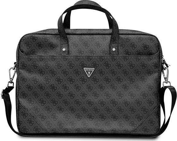 Torba Guess Torba GUCB15P4TK 16" czarny/ black Saffiano 4G Hot Stamp Triangle Logo