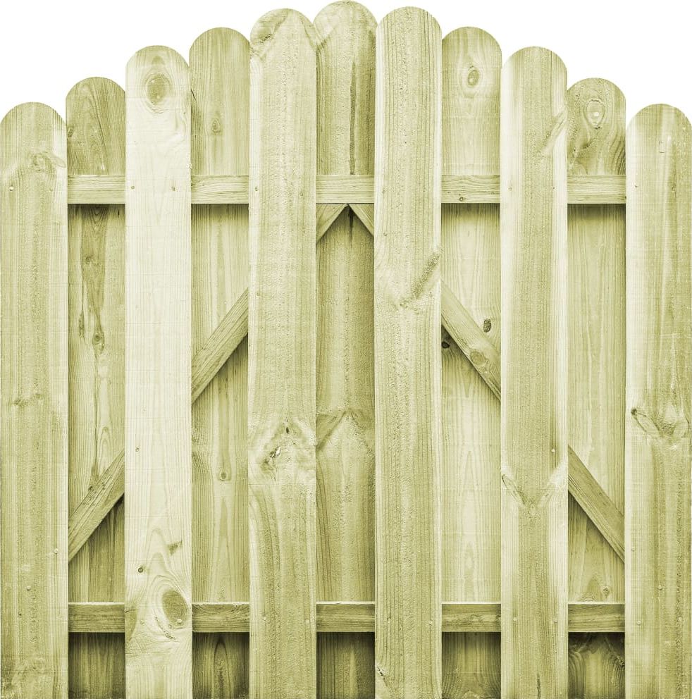 vidaXL Furtka z łukiem, impregnowane drewno sosnowe FSC, 100 x 100 cm