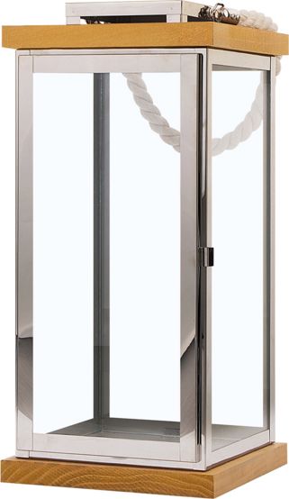 Beliani Lampion szklany srebrny BORNEO