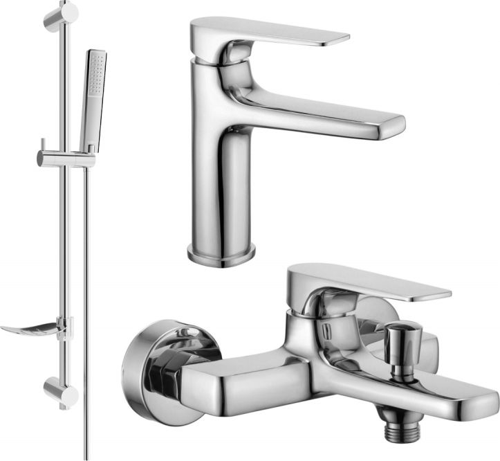 Mexen Mexen Lynx DF72 zestaw wannowy, chrom - 745903DF72-00