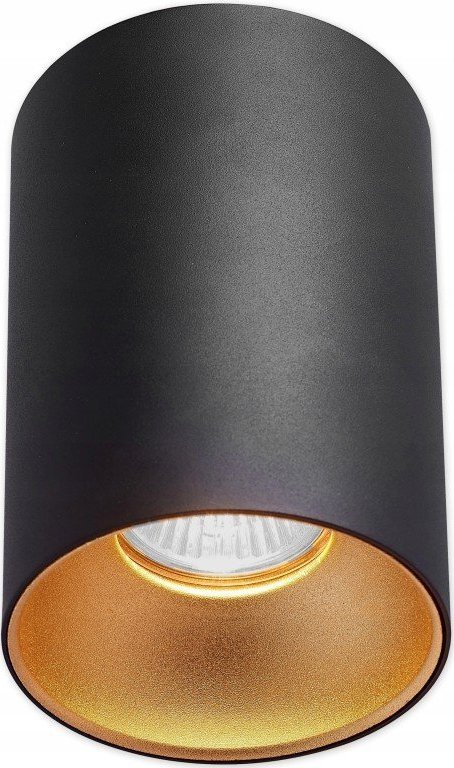Lampa sufitowa Masterled Oprawa natynkowa GU10 Gold okrągła 85x100 czarna Oprawa natynkowa GU10 Gold okrągła 85x100 czarna