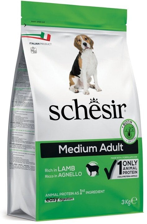 Original, karma sucha, dla psa, jagnięcina, 3 kg, worek, dla dorosłych średnich ras