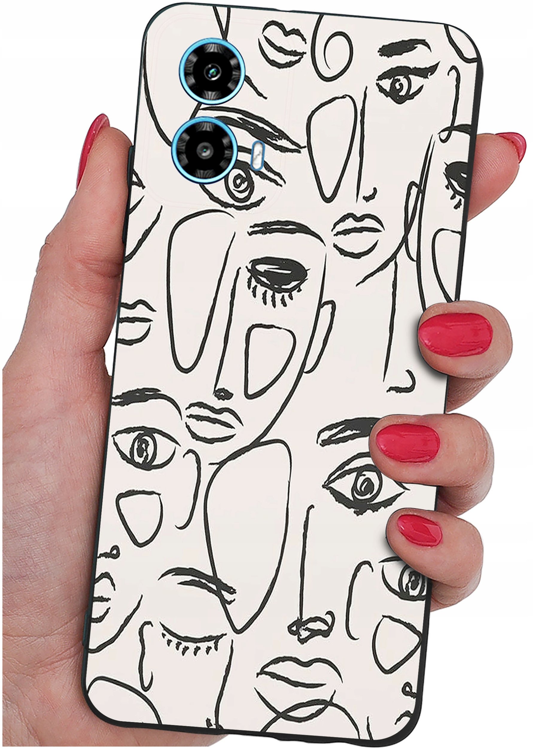 ETUI do Motorola Moto G34 5G WZORY |SILIKONOWE MATT CASE + SZKŁO 9H