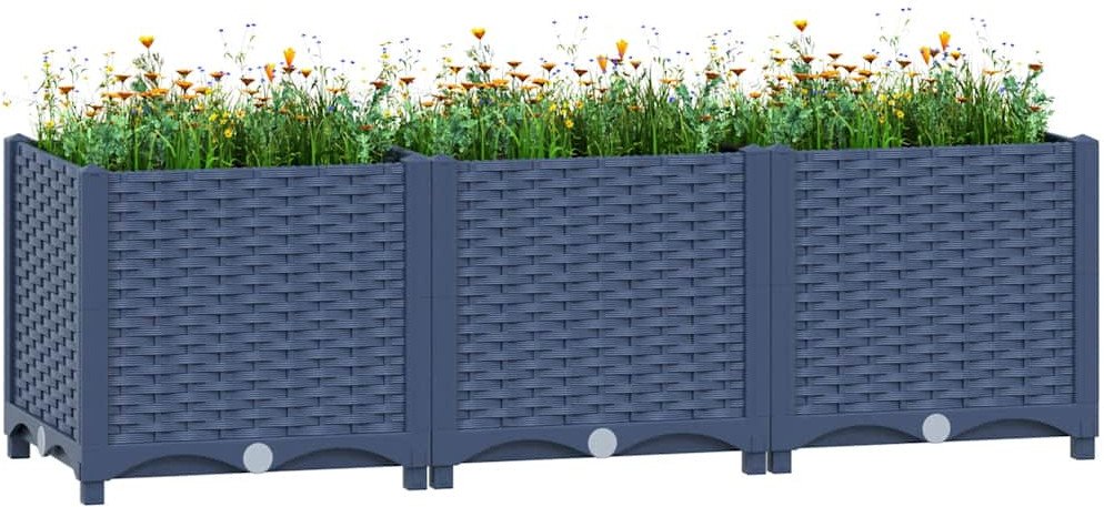 vidaXL Donica do podniesionej rabaty, 120x40x38 cm, polipropylen