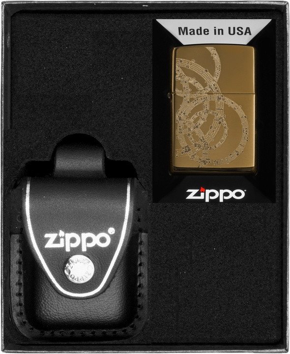 Zestaw ZIPPO Zapalniczka MIUSICAL NOTES DESIGN Prezentowy No3