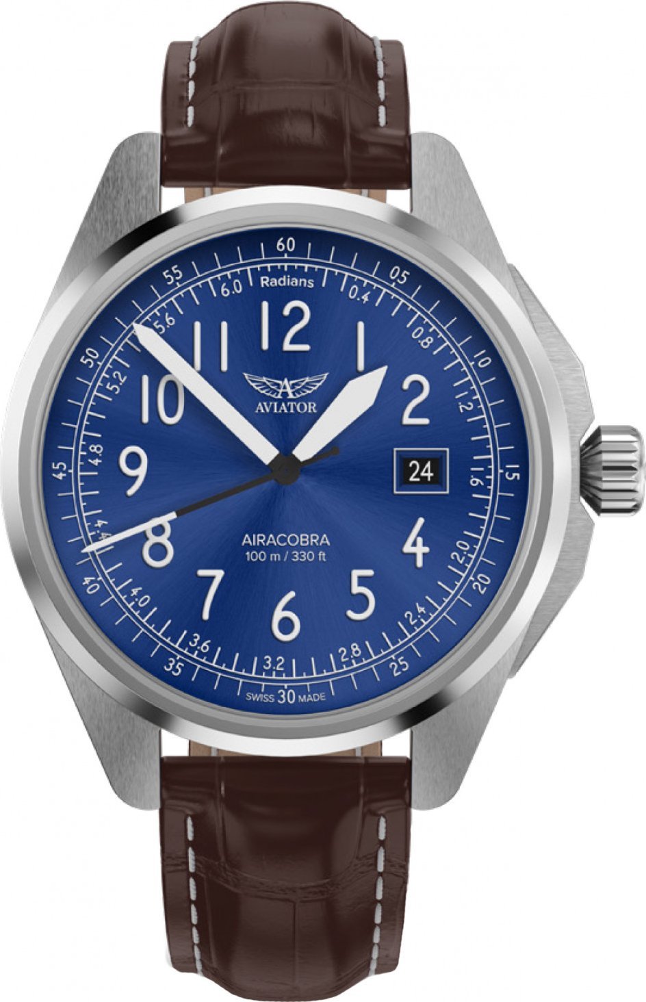 Zegarek Aviator Zegarek męski Aviator V.1.38.0.325.4 brązowy
