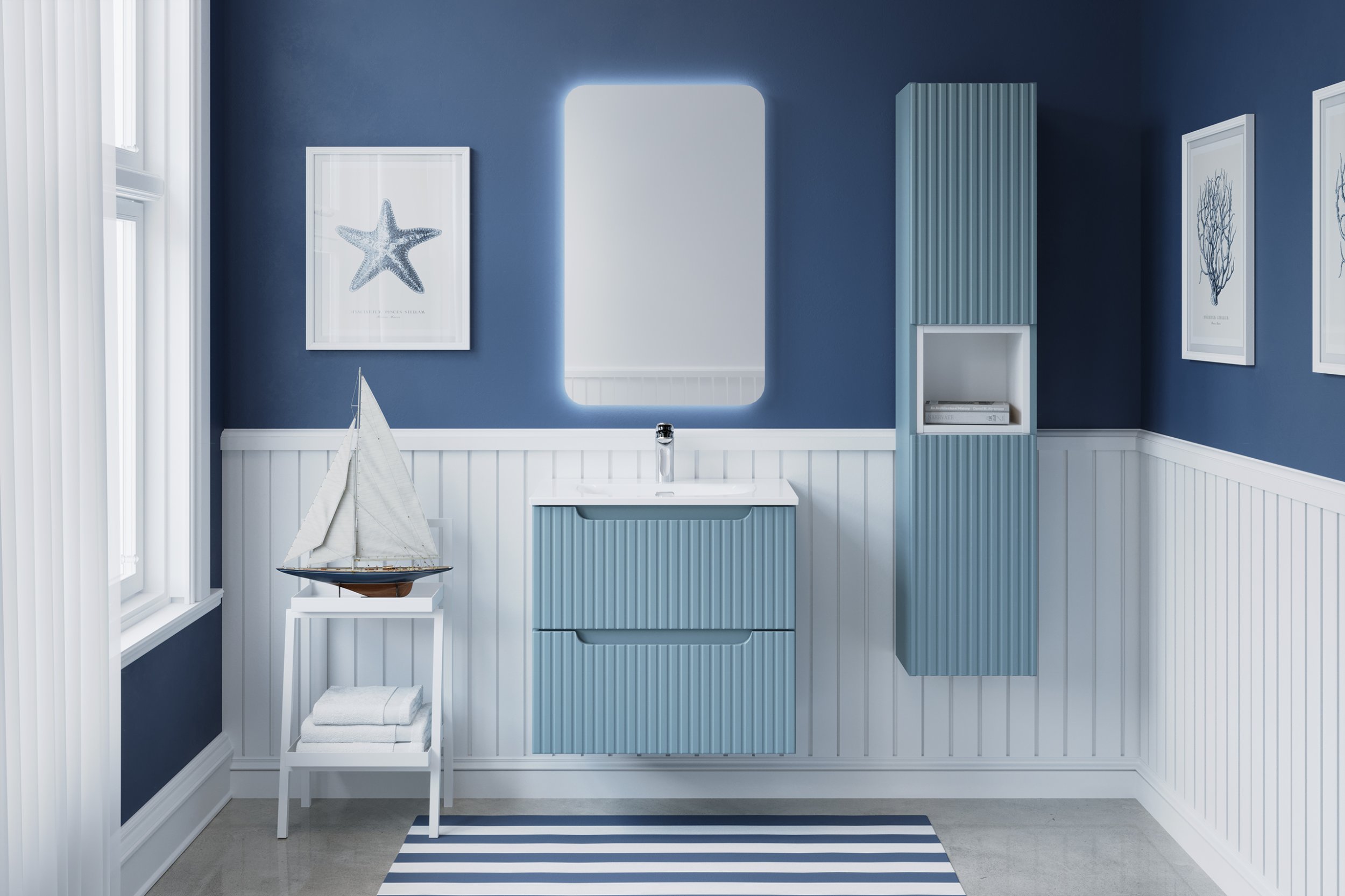 Zestaw meblowy 60cm z umywalką meblową SKY