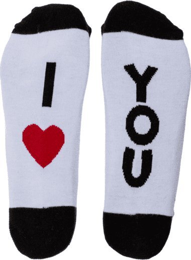Out of the blue Długie Skarpetki z Napisem - I LOVE YOU