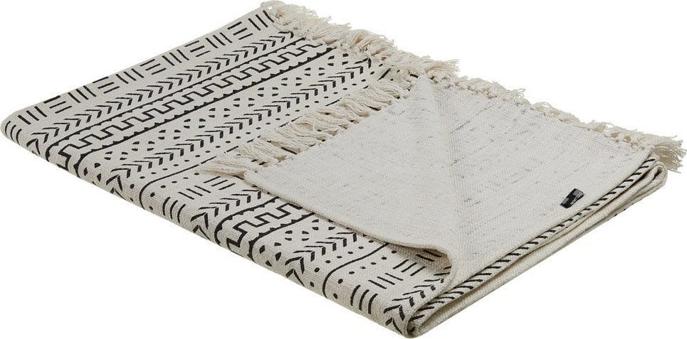 Beliani Koc Bawełniany 130 X 180 Cm Czarno-biały Panvel!