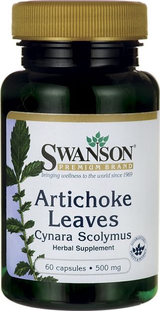 Swanson Swanson - Liście Karczocha (Cynara Scolymus), 500mg, 60 kapsułek