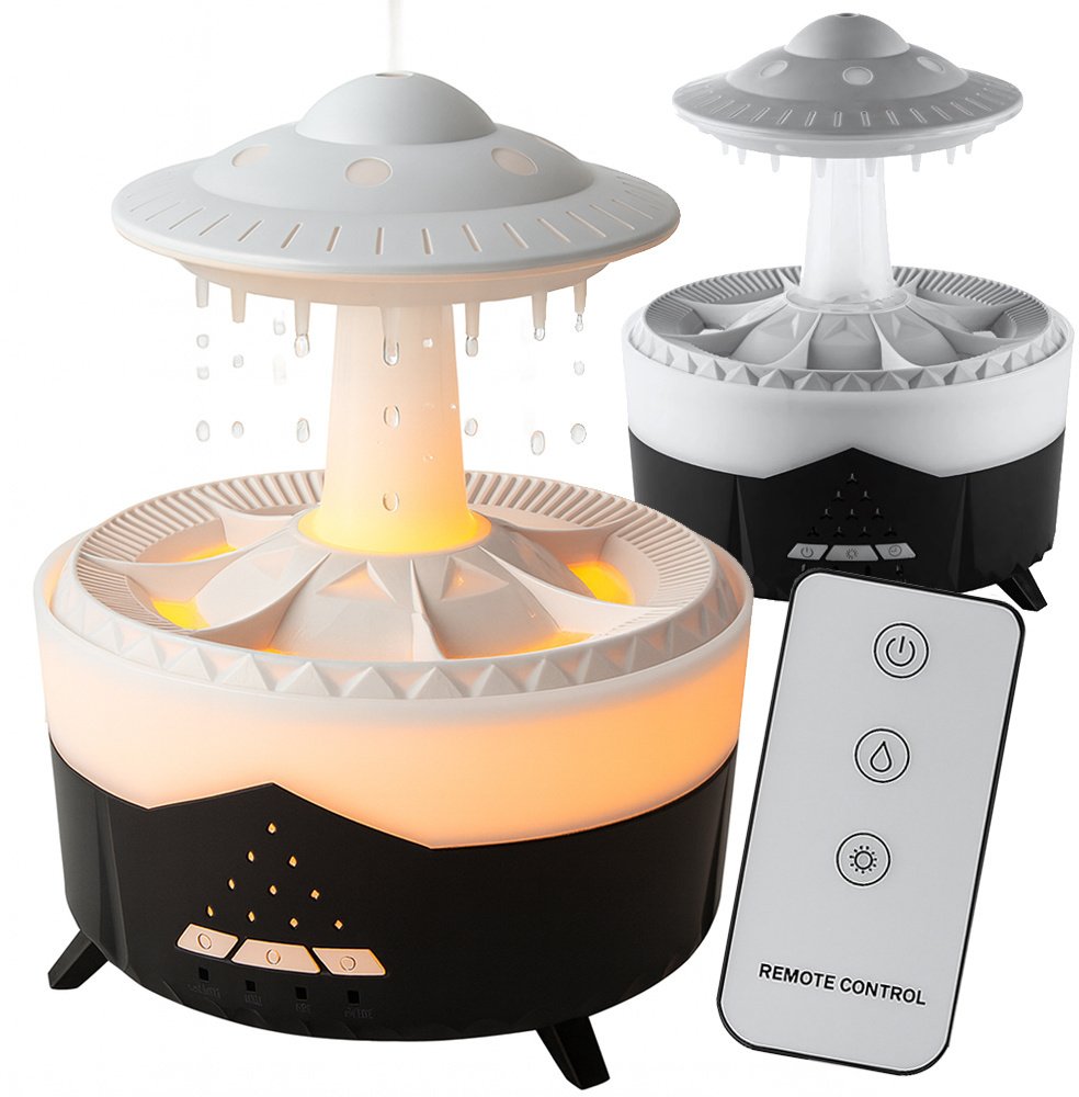 Nawilżacz powietrza dyfuzor zapachowy lampa led w kształcie ufo z pilotem