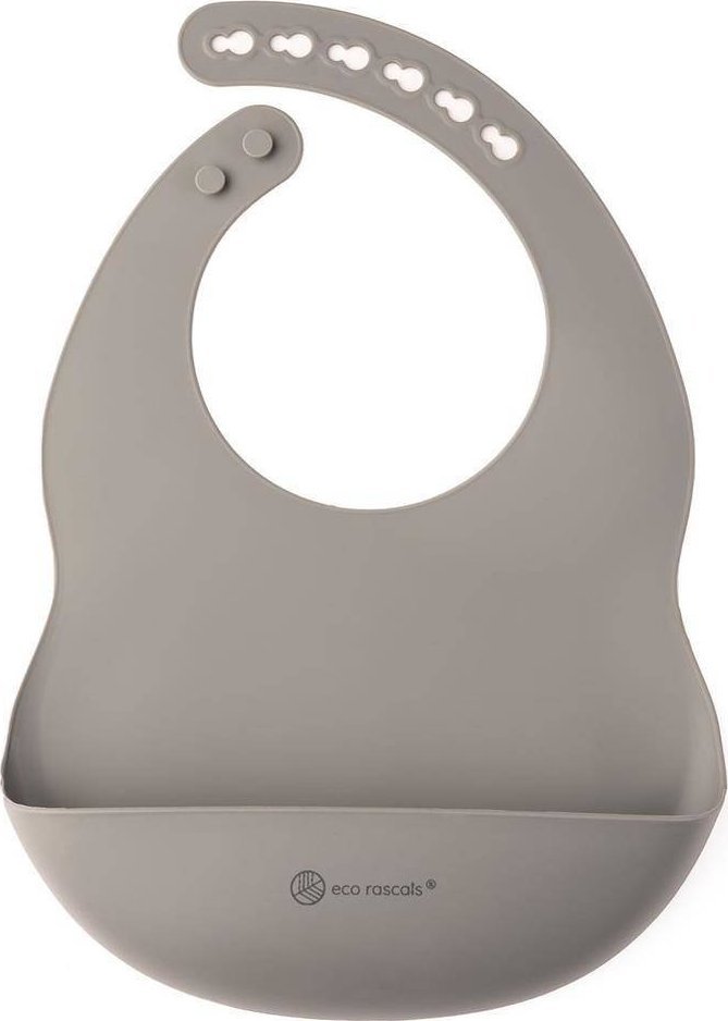 ECO RASCALS ECORASCALS Śliniak silikonowy SILVER one size