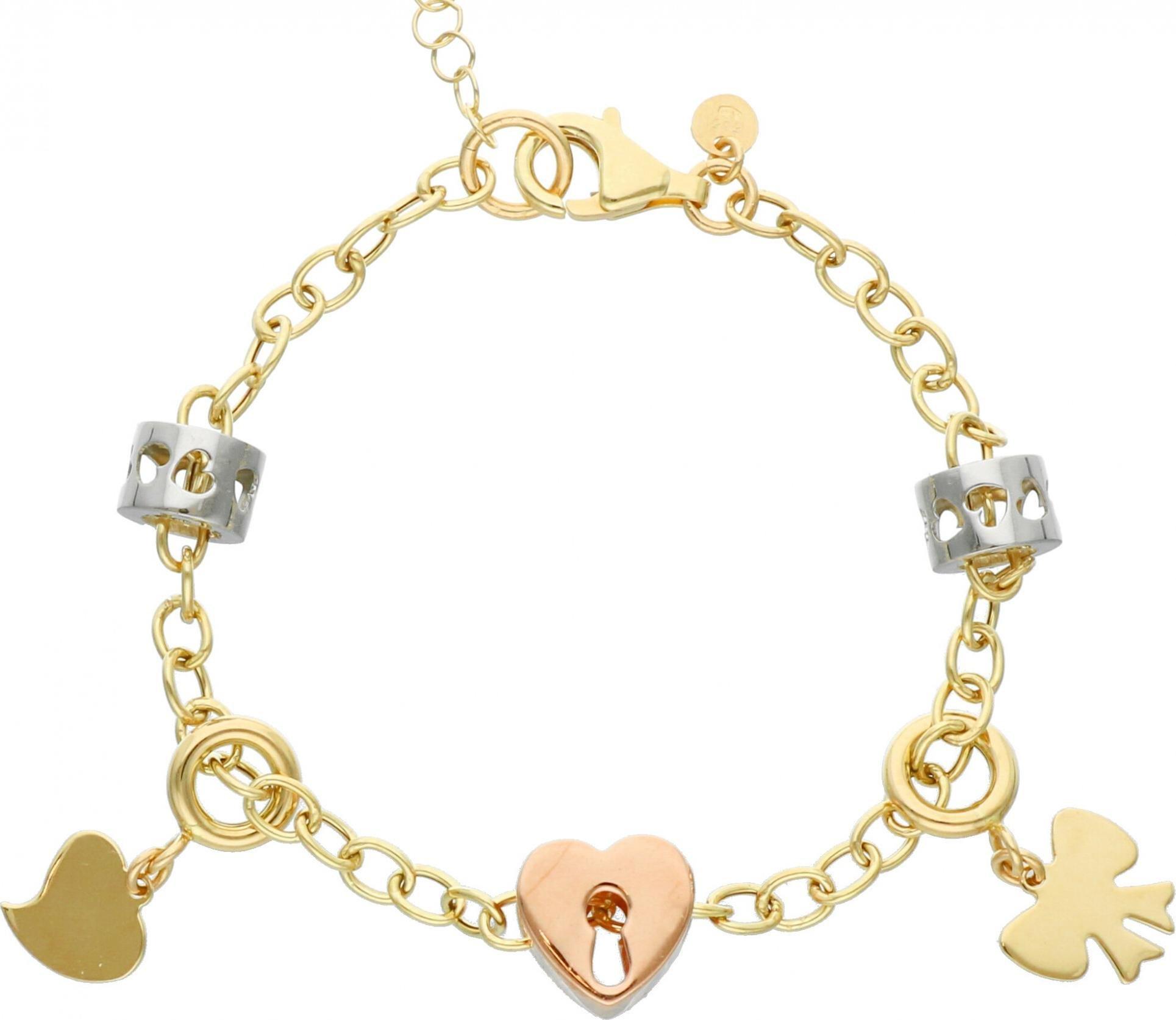 Rosanto Złota bransoletka z przywieszkami 21 cm 585 14k