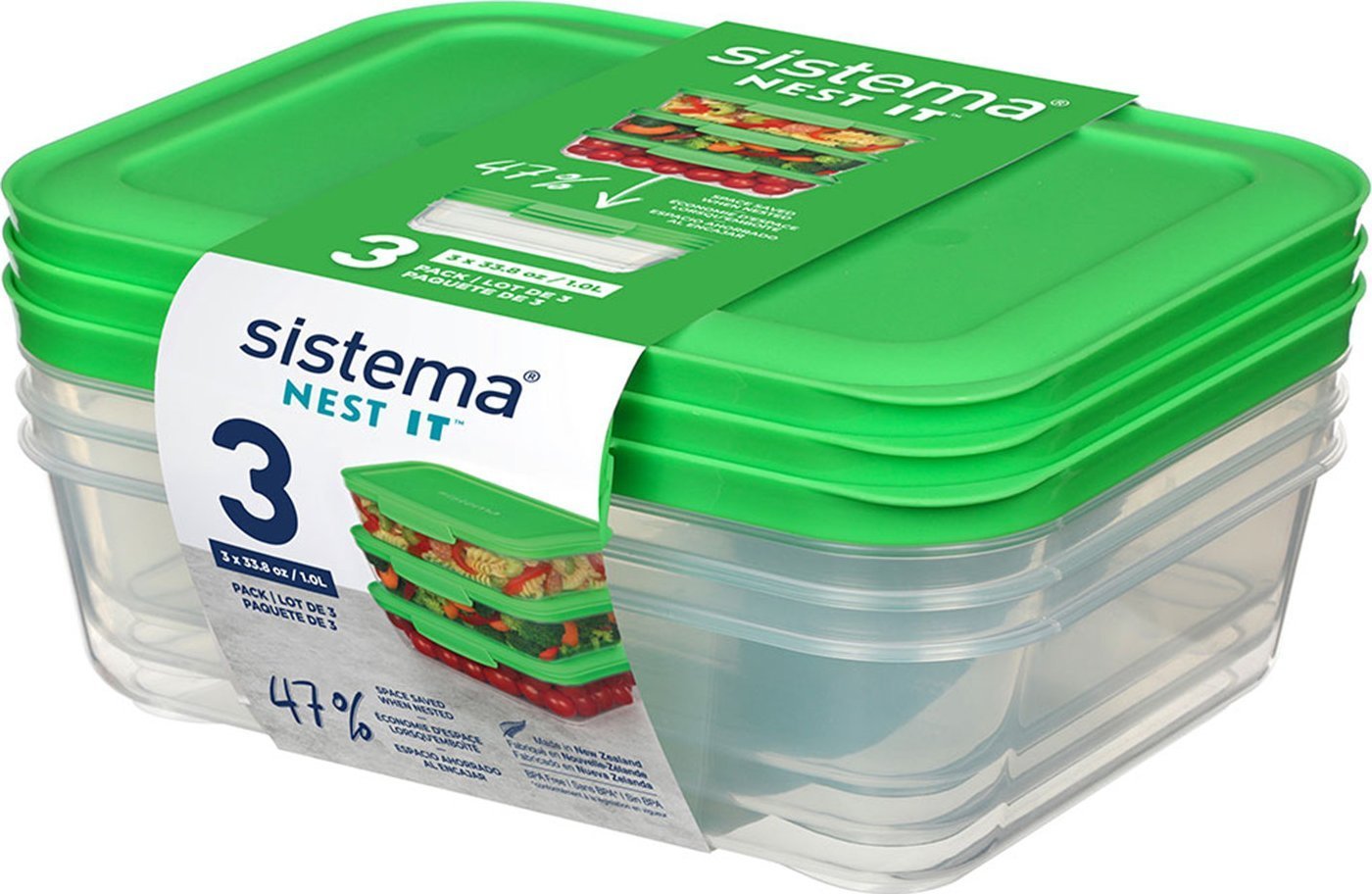 Sistema Sistema - 1L Nest It 3 Pack