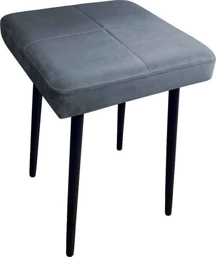 Atos Taboret SQUARE BL VELVET ciemno szary