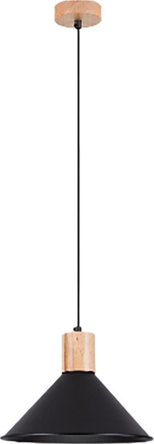 Lampa wisząca Sollux Lighting SOLLUX Lampa wisząca JAGA czarna 1 x E27 SL.1320