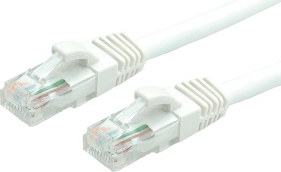 Value VALUE - Patch- Cable - RJ- 45 (M) to RJ- 45 (M) - 5 m - UTP - CAT 6a - shaped, without Haken - white, RAL 9003 (21.99.1475)
