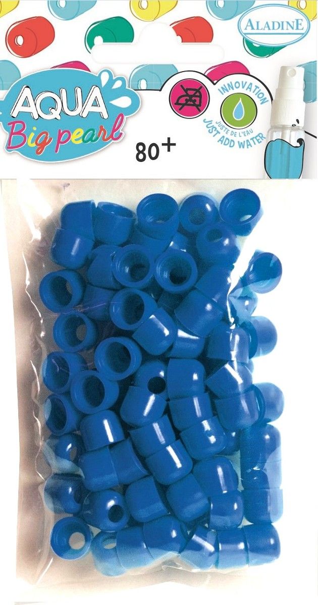 Aladine Koraliki Aqua Big pearl 80szt.Niebieskie