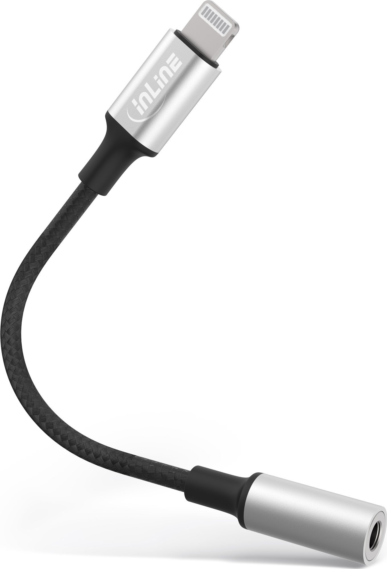 Adapter USB InLine Lightning - Jack 3.5mm Srebrny (31440)