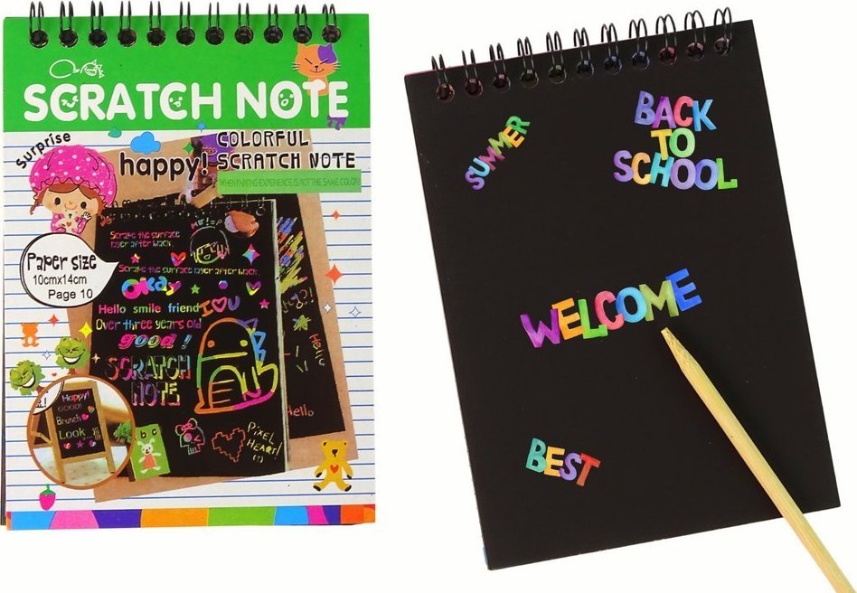 LeanToys Zdrapywanka Notes Dla Dzieci Zielony