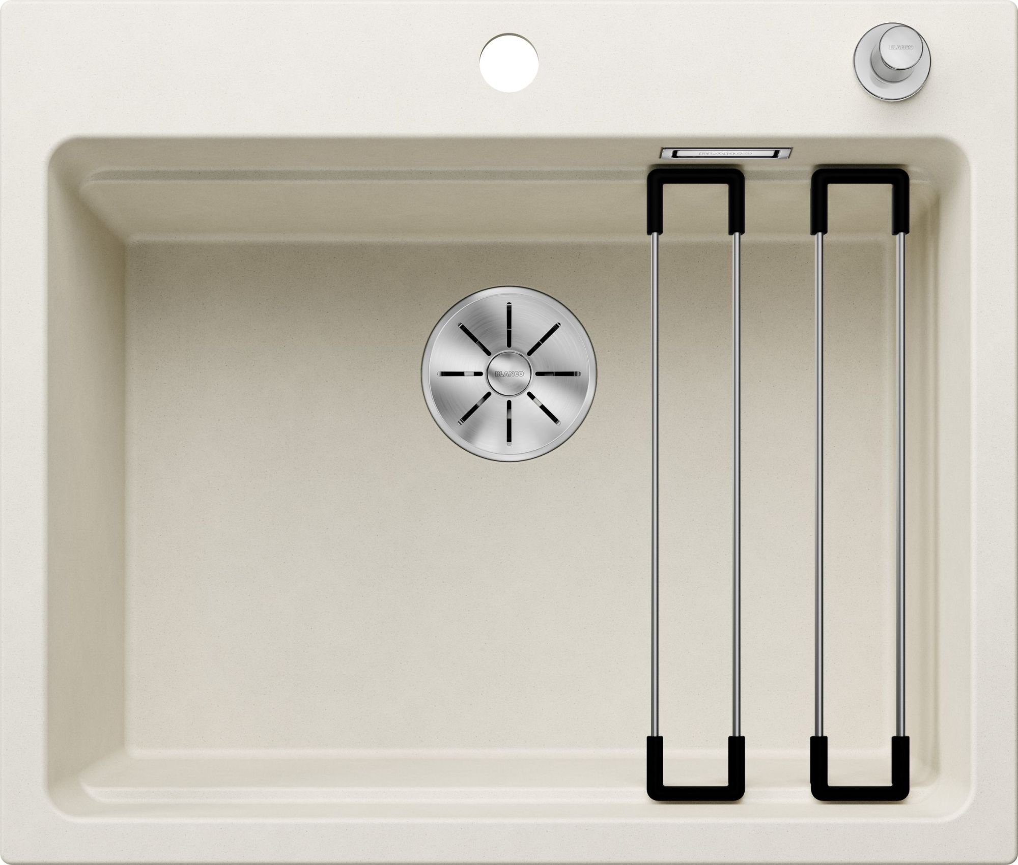 Zlewozmywak Blanco Zlewozmywak ETAGON 6 Silgranit delikatny biały, korek auto., InFino, szyny