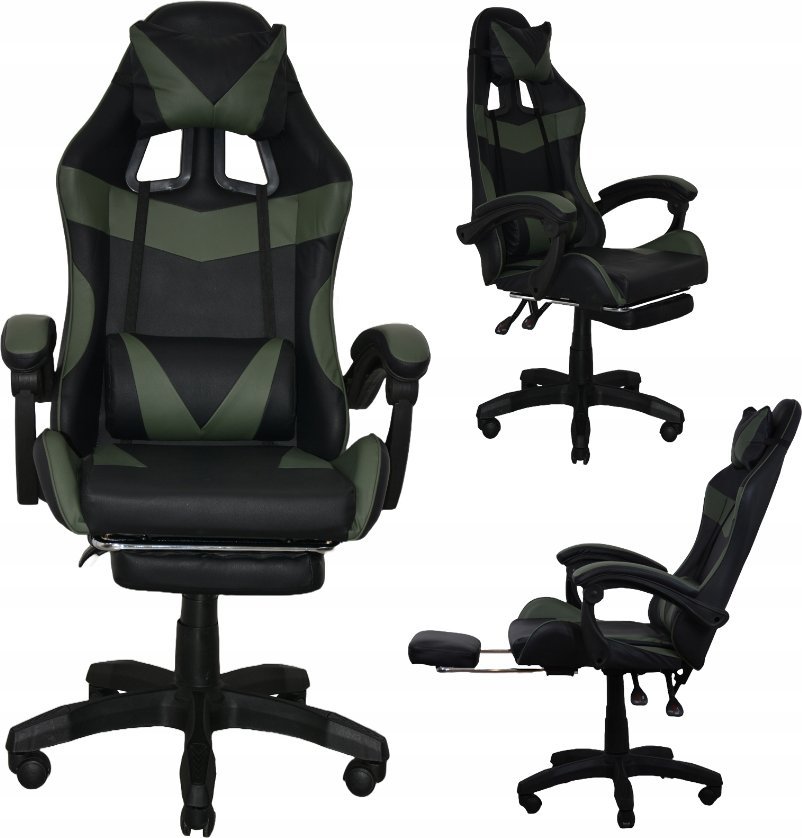 FOTEL GAMINGOWY OBROTOWY CZARNY DAMING PODNEK