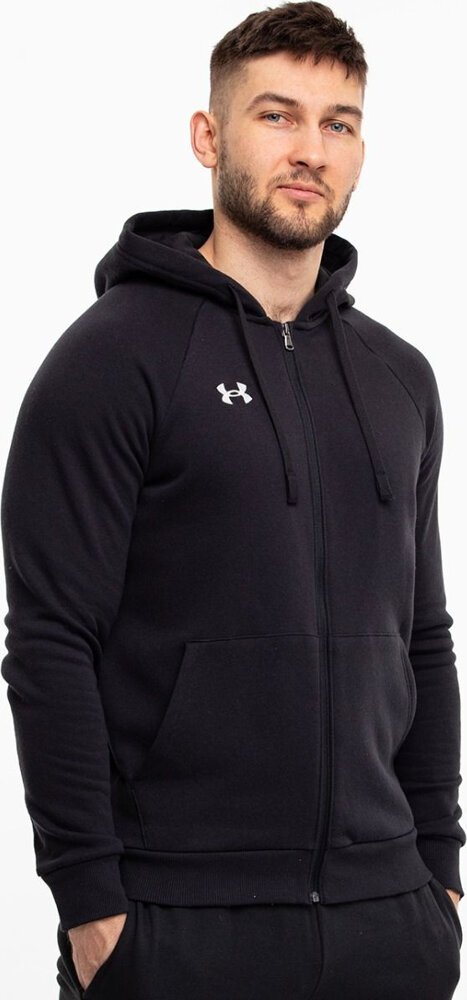 Under Armour Bluza męska Under Armour Rival Fleece FZ Hoodie czarna 1379767 001 S