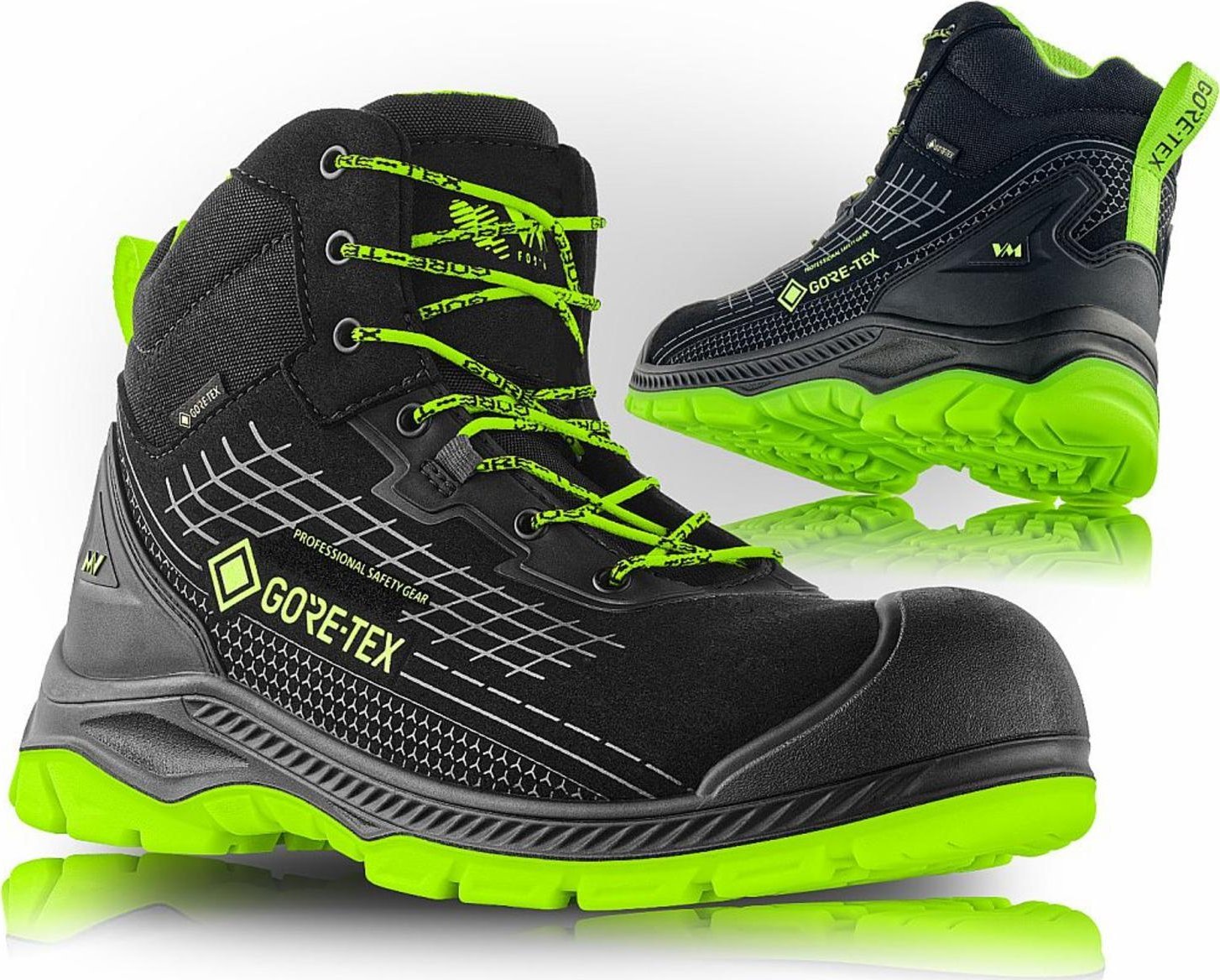 Birmingham 8020 S7L FO SR - Trzewiki skórodpodobny materiał mikrofibra podnosek kompozyt wkładka kevlar podszewka oddychająca termo-izolująca MEMBRANA