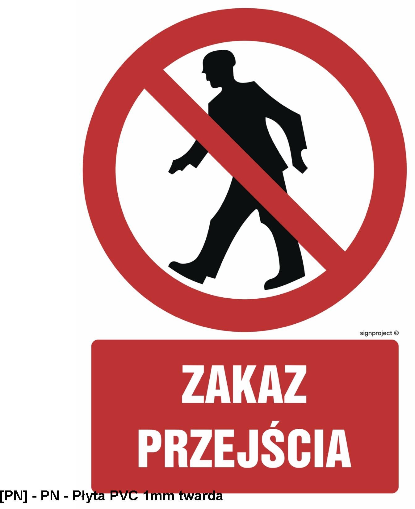 GC002 - Zakaz przejścia 300x450
