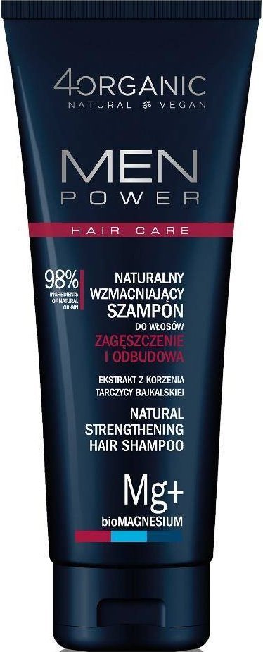 4organic 4organic Men Power szampon do włosów Zagęszczenie i Odbudowa 250ml