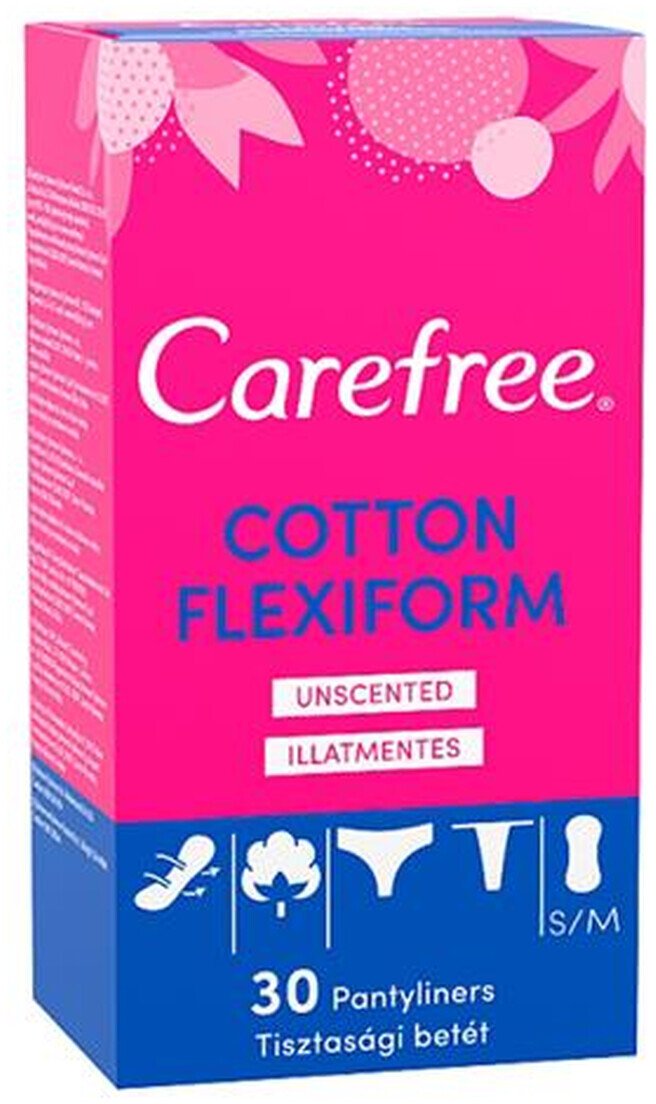 Carefree Cotton Wkładki higieniczne Flexiform 30szt.