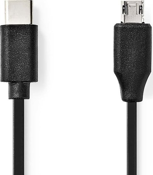 Kabel USB Nedis USB-C - micro-B 1 m Czarny (CCGL60750BK10)