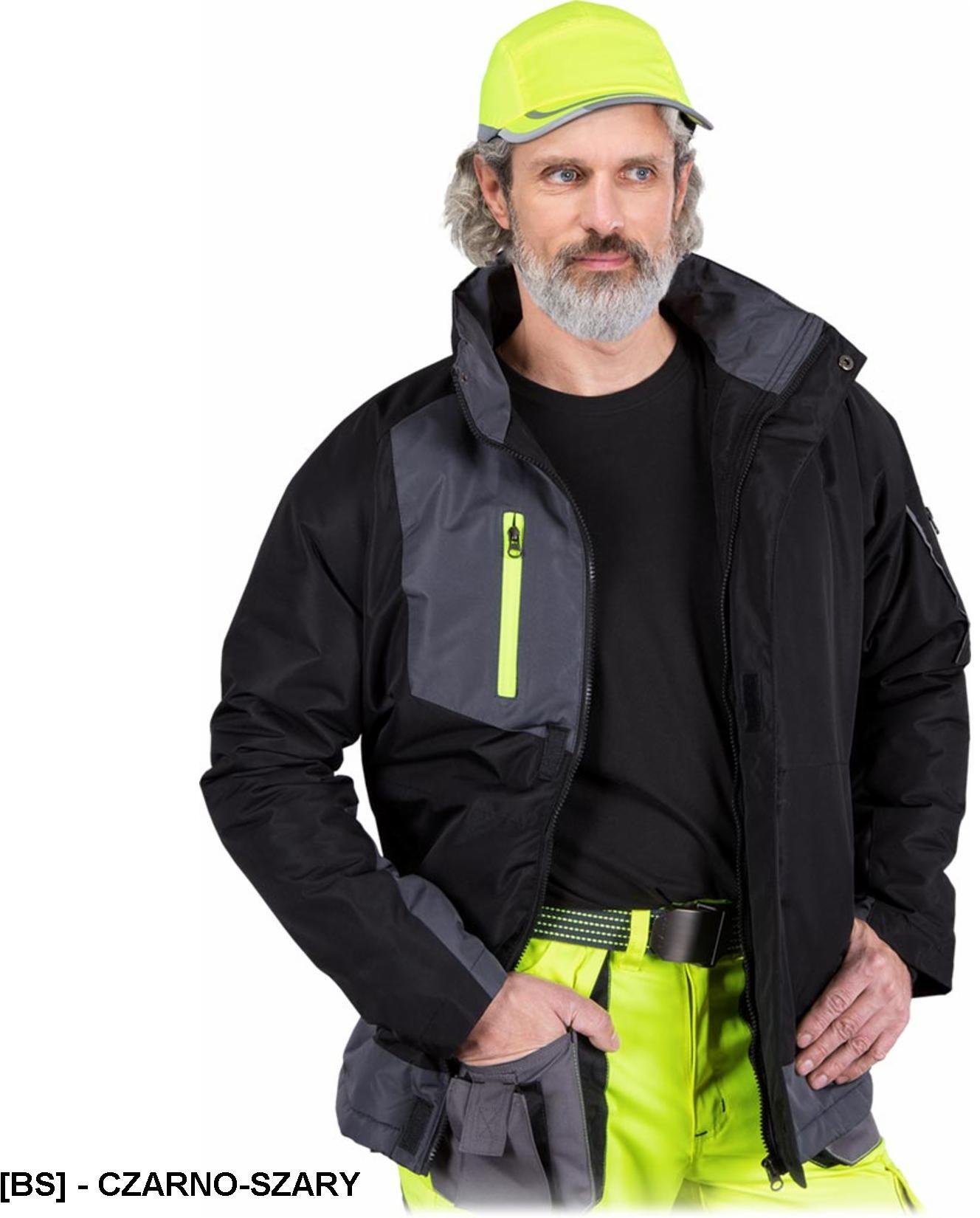 Kurtka męska Reis HYPER-J Kurtka polarem z kapturem chowanym w kołnierzu M