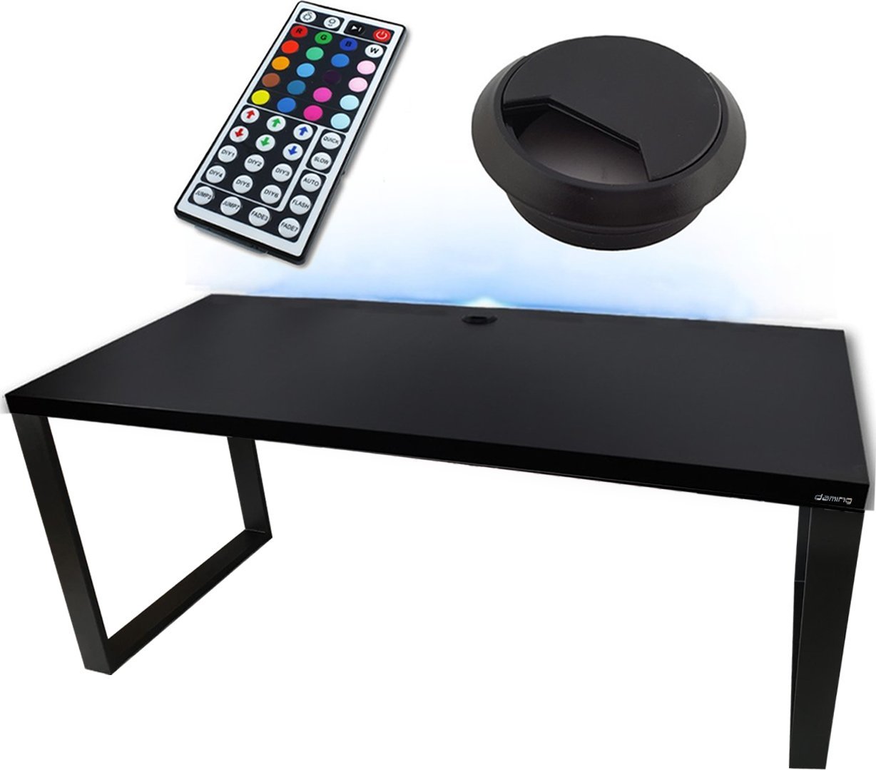 BIURKO GAMINGOWE 160x80 LOFTOWE LED PRZEPUST KOMPUTEROWE PRODUCENT