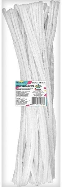 Druciki dekoracyjne 0,6x30cm białe 50szt