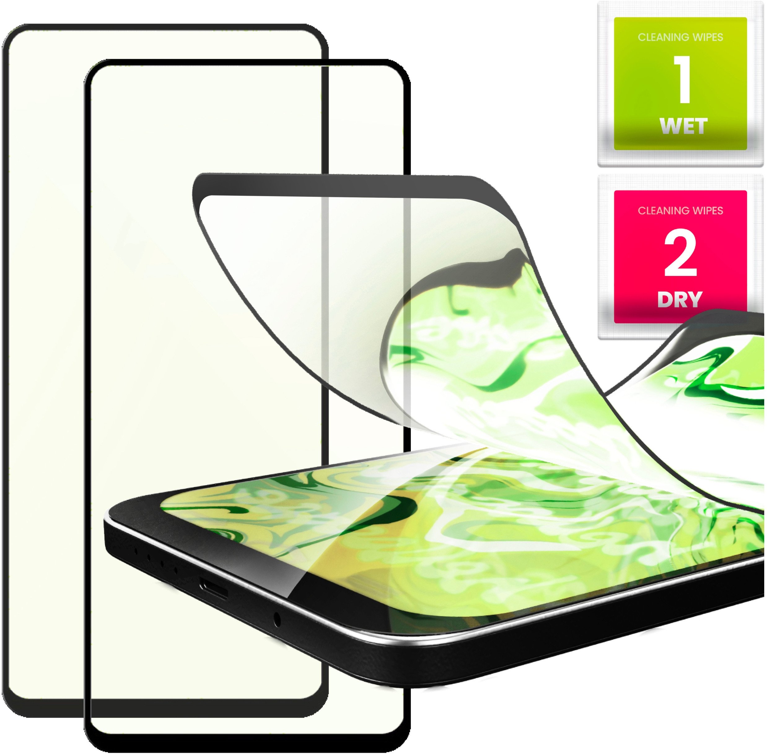 2x Szkło Hybrydow do Realme 8 PRO (szybka 9H, 5D, ochronne, na cały ekran)