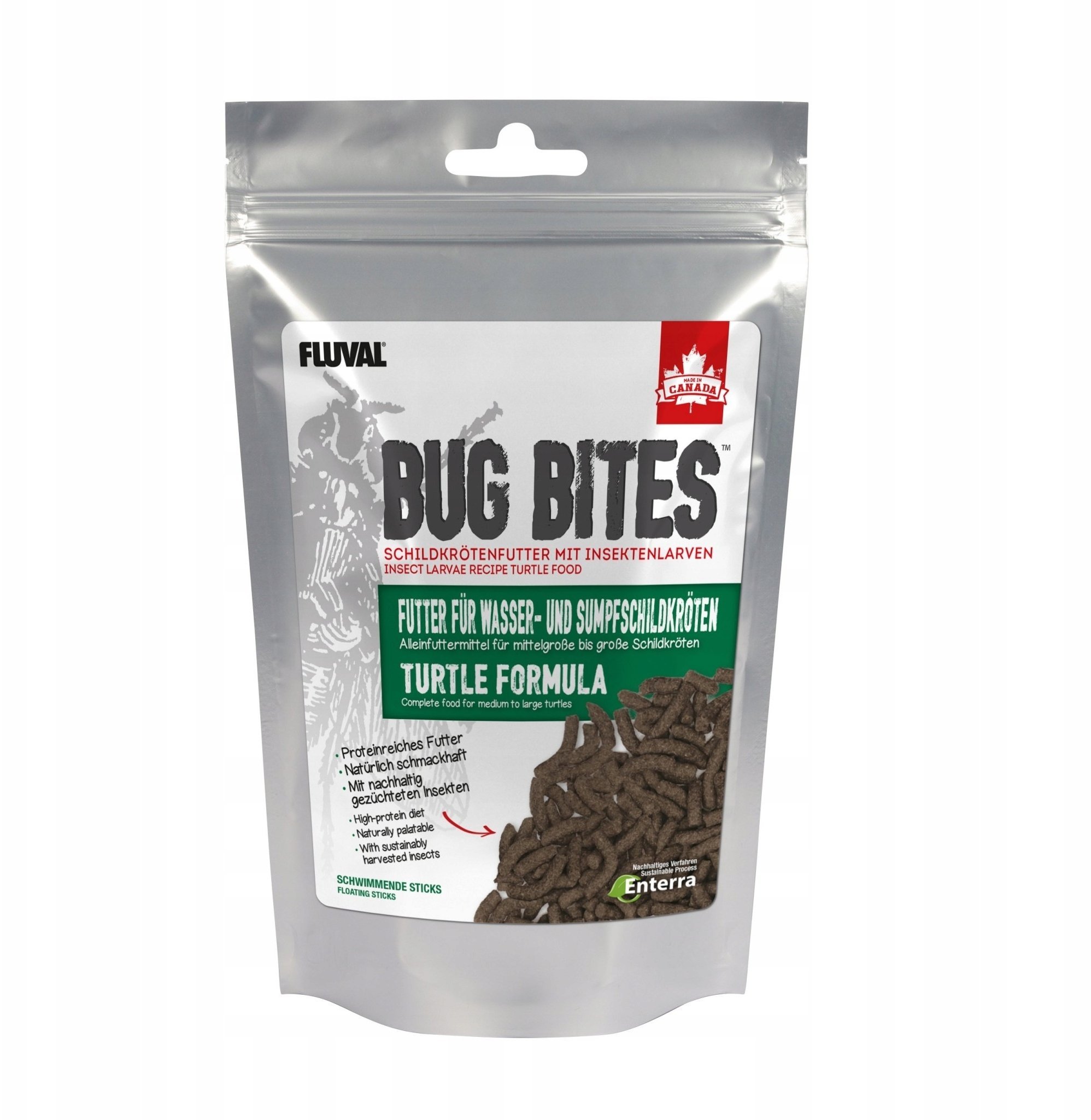 Bug Bites Turtle Formula, pokarm dla żółwi wodnych, S/M, 100g