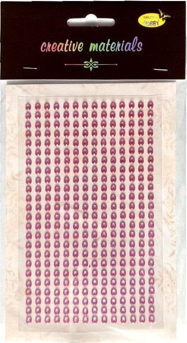 Stiker z kryształkami 4mm 336szt różowy