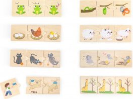 Viga Viga 44751 Zestaw puzzli z sekwencjami logicznymi - przyroda i zwierzęta