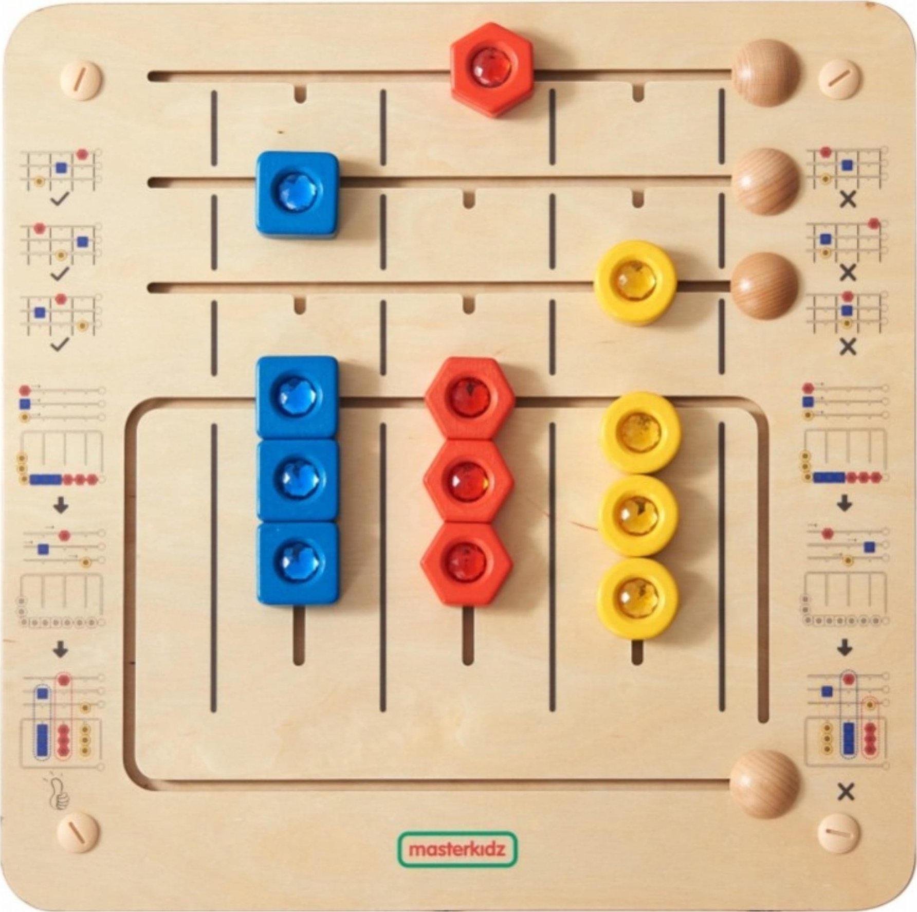 MASTERKIDZ Układanka Sortowanie Diamentów - Tablica Ścienna Edukacyjna Montessori