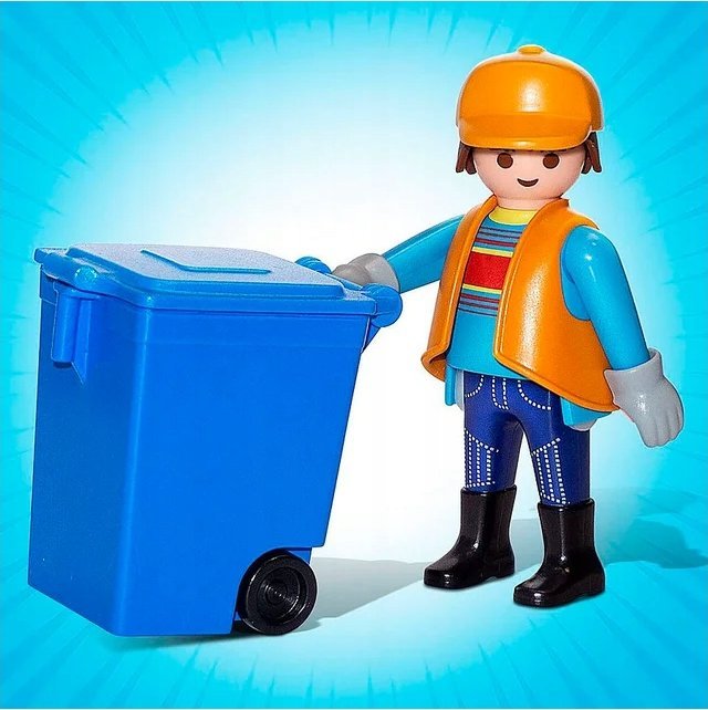 Figurka Playmobil 707191 Playmobil Pracownik komunalny Figurka City Śmieciarka
