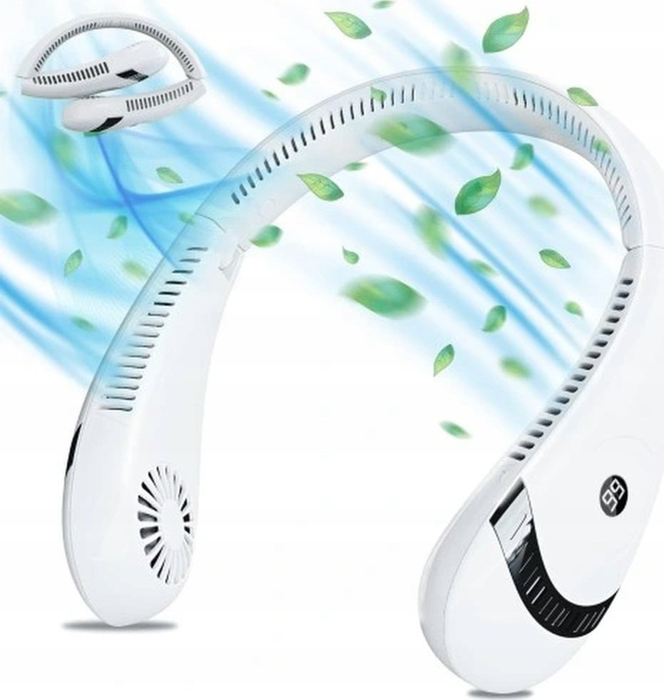 Przenośny Wentylator Wiatrak Na Szyję Usb Chłodzący Mobilny Klimatyzator