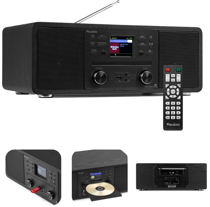 Radioodtwarzacz Avola CD/BT/DAB+/WIFI czarny Audizio one size