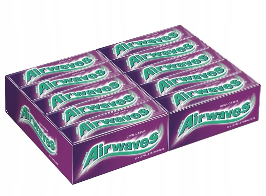 Airwaves Cool Cassis Guma do żucia bez cukru 14 g x 30 sztuk