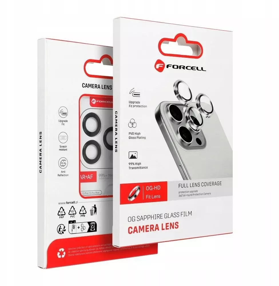 Szkło hartowane Forcell Premium do aparatu - do Samsung Galaxy S24 Plus Fioletowy