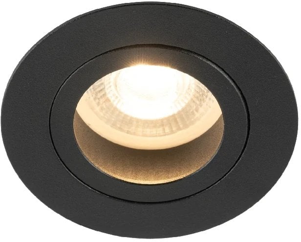 Oczko sufitowe lampa Aura 10571 okrągła regulowana czarny