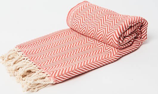 Yeye Ręcznik hammam DAMLA 100% bawełna YEYE Czerwony