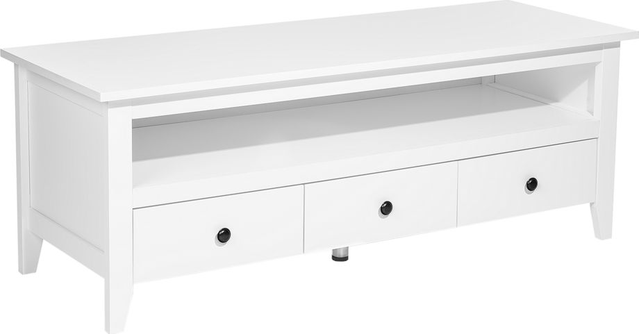 Beliani Szafka RTV biała BERKELEY