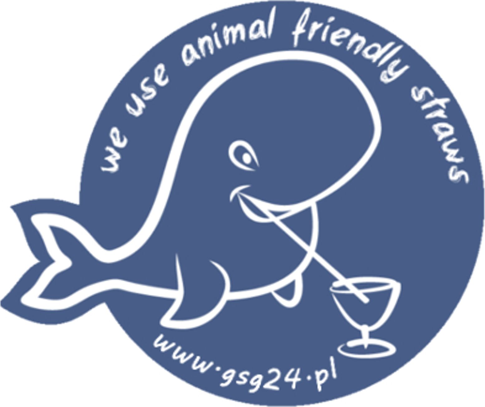 GSG24 Naklejka na drzwi do lokalu słomki papierowe We Use Animal Friendly Straws 12x10cm Naklejka na drzwi do lokalu słomki papierowe We Use Animal Fr